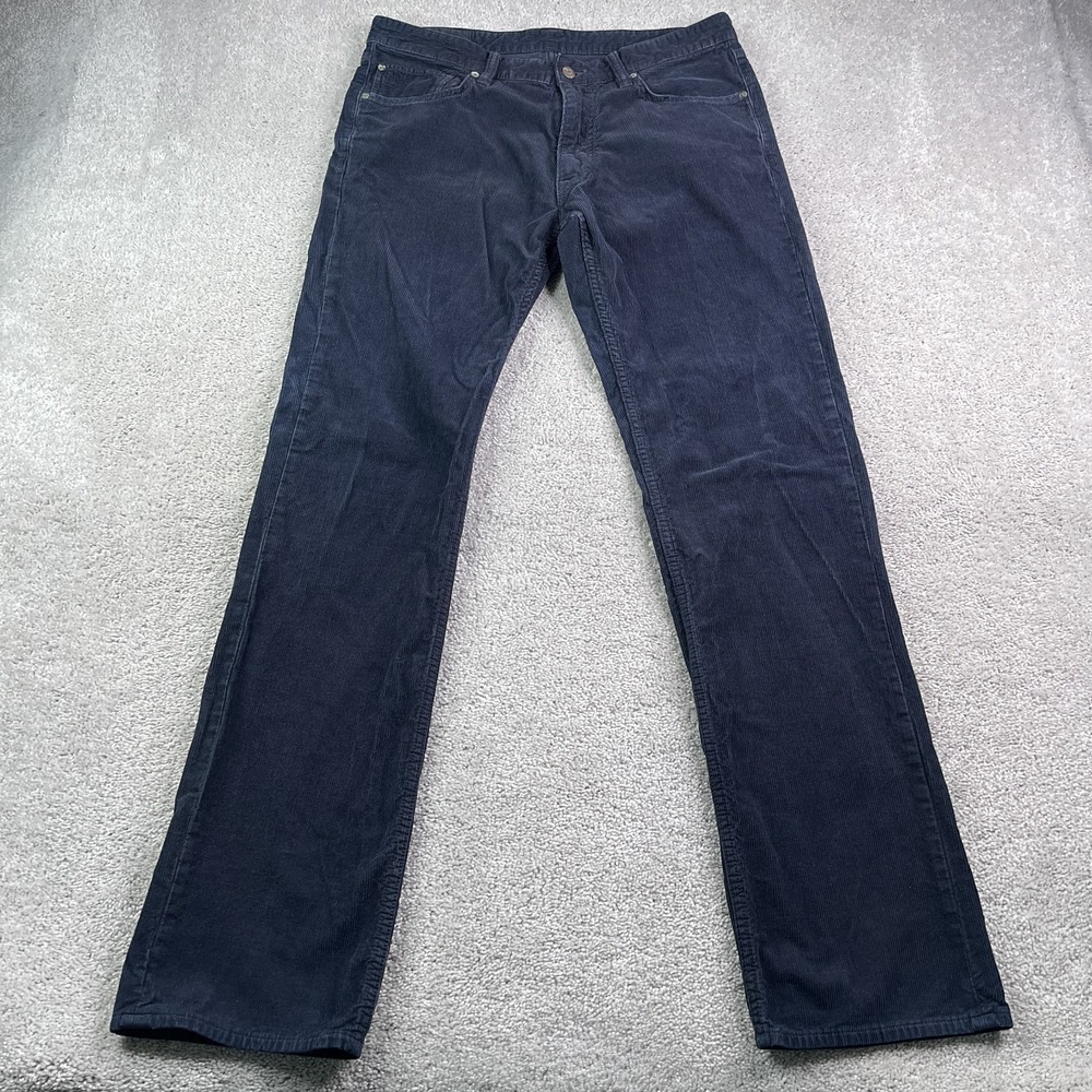 Vintage Polo Ralph Lauren‎ Pants Mens 34x34 Blue Corduroy 650 Straight Cords